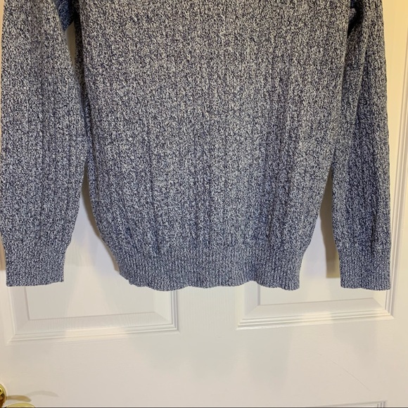 Kim Rogers Navy Blue & White Cable Crew Sweater L - Picture 4 of 8